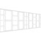 Ekena Millwork Set of Four Panels for 94 1/2"W x 32 1/4"H Granby Fretwork Wainscot Wall Paneling WPKP16X01X47GBY - alternate 1